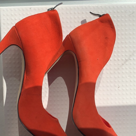 BCBGeneration red suede zip backed heels - Picture 7 of 7